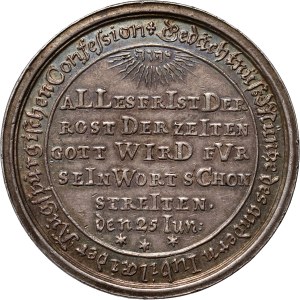 Gdansk, medal of 1730 (chronogram), 200th anniversary of the Augsburg Confession