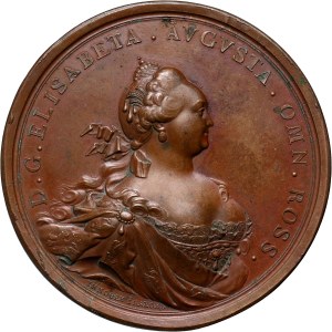 Rosja, Elżbieta I, medal z 1741 roku, Na Pamiątkę Wstąpienia na Tron