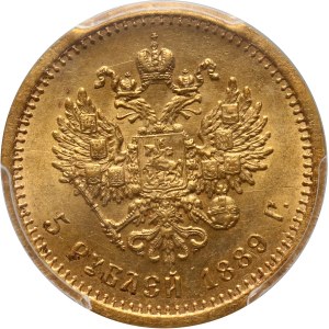 Russia, Alexander III, 5 Roubles 1889 (АГ), St. Petersburg