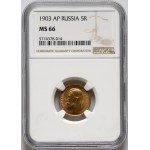 Russia, Nicholas II, 5 Roubles 1903 (AP), St. Petersburg