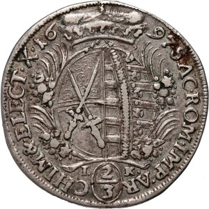 Deutschland, Sachsen, Friedrich August I., 2/3 Taler (Gulden) 1697 IK, Dresden