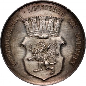 19th century, medal without date, Horse Market Lottery in Szczecin
