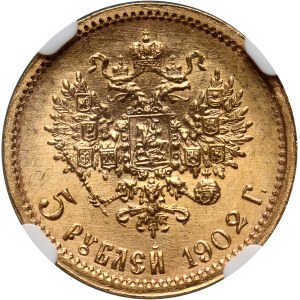 Russia, Nicholas II, 5 Roubles 1902 (АР), St. Petersburg