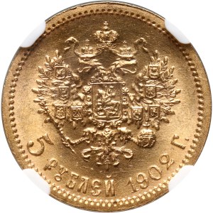 Russia, Nicholas II, 5 Roubles 1902 (АР), St. Petersburg