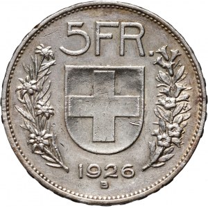 Szwajcaria, 5 franków 1926 B, Berno