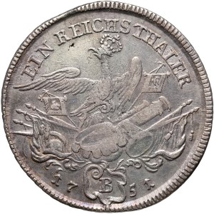 Germany, Prussia, Frederick II, Thaler 1751 B, Breslau