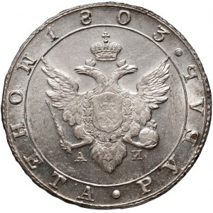 Rosja, Aleksander I, rubel 1803 СПБ АИ, Petersburg