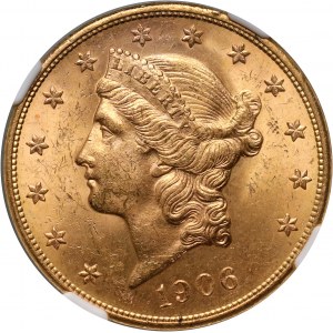 Stany Zjednoczone Ameryki, 20 dolarów 1906 S, San Francisco