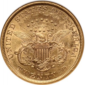 USA, 20 Dollars 1866 S, San Francisco