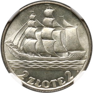 II RP, 2 zloty 1936, Warsaw, Sailing ship