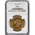 USA, 20 Dollars 1851 O, New Orlean