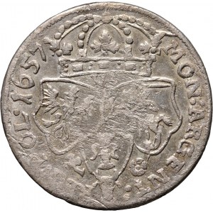 John II Casimir, sixpence 1657 IT, Krakow