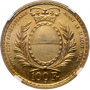 Szwajcaria, 100 franków 1934 B, Berno, Turniej Strzelecki we Freiburgu