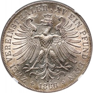 Germany, Frankfurt, 2 Thaler 1866