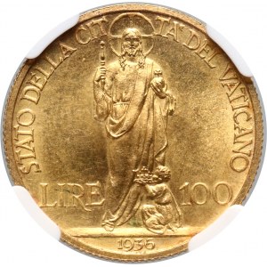 Vatican, Pius XI, 100 Lire 1936