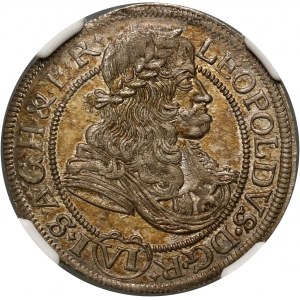 Silesia under Austrian rule, Leopold I, 6 krajcars 1682 SHS, Wroclaw, Poland