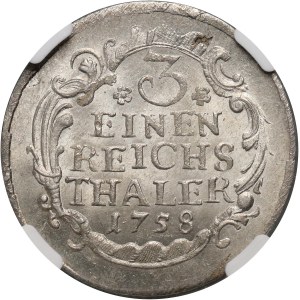 Deutschland, Brandenburg-Preußen, Friedrich II., 1/3 Taler 1758, Dresden