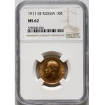 Russia, Nicholas II, 10 Roubles 1911 (ЭБ), St. Petersburg