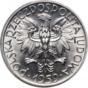 PRL, 5 złotych 1959, Rybak