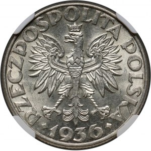 II RP, 2 złote 1936, Warszawa, Żaglowiec