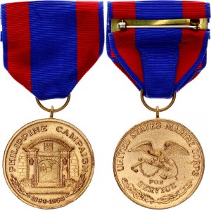 United States Phillipine Campaign Marine Service Medal 1908