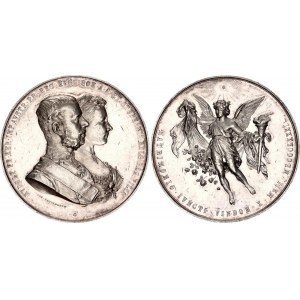 Austria Silver Medal For the Wedding of Crown Prince Rudolf and Princess Stephanie of Belgium in Vienna  1881