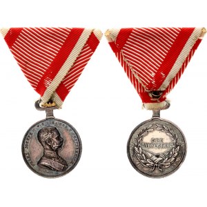 Austria - Hungary Bravery Silver Medal DER TAPFERKEIT II Class 1866 - 1914