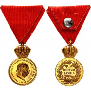 Austria - Hungary Military Merit Medal Signum Laudis WM Civil Ribbon