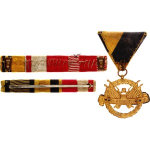 Austria - Hungary Military Veterans Medal of Donawitz & 2 Medals Bars
