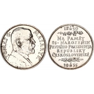 Czechoslovakia Silver Medal T. G. Masaryk, In Memory of the 85th Birthday of the First President of the Czechoslovak Republic 1935