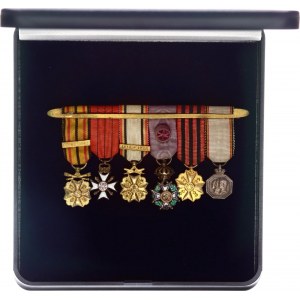 Europe Miniatures Bar with Orders and Medals 6 Pcs