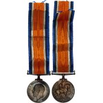 Great Britain Group of 2 WWI Medals and Badge 1919