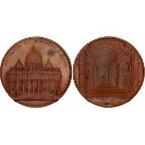 Italy Bronze Medal Saint Peters Basilica 1857