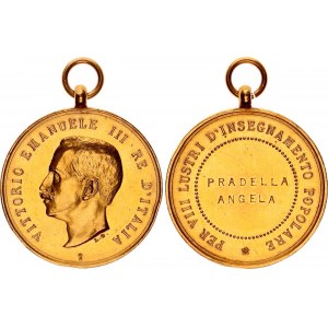 Italy Medal for 40 Years of Popular Teaching 1904