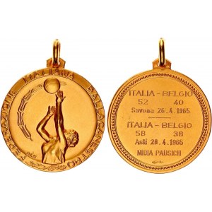 Italy Basketball Gold Medal 1965