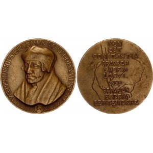 Netherlands Bronze Medal Desiderivs Erasmus Roterodamus 1466 - 1536 20th Century
