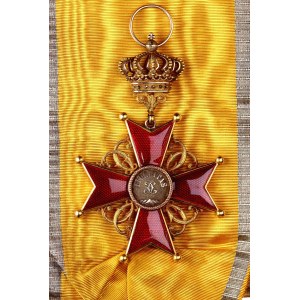 German States Baden House Order of Fidelity Grand Cross Badge with Sash 2nd Model 1877 - 1897