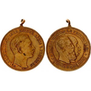 Germany - Empire Copper Medal Wilhelm I. & Friedrich III. Founders of Empire