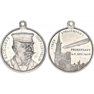 Germany - Weimar Republic Medal Count Zeppeling and the Test Drive Over Strasbourg 1908