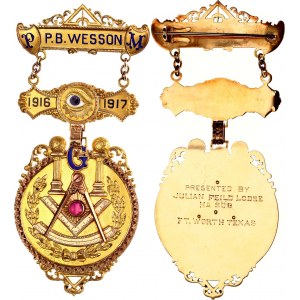 World Masonic Past Master Badge 1917