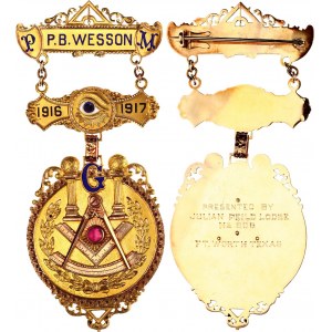 World Masonic Past Master Badge 1917