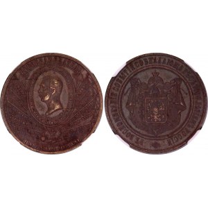 Russia Bronze Medal Millenium of Russia 1862 NGC AU 58 BN