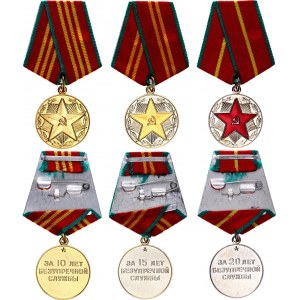 Russia - USSR Medal for Impeccable Service 1-2-3 Class 1957