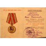 Russia - USSR Medal Bar with 3 Medals and Medal 100 Anniversary of Lenin's Birth for Military Valor 1938  - 1970
