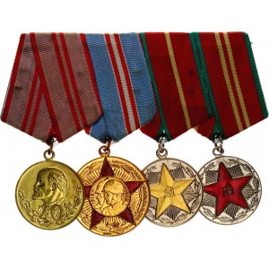 Russia - USSR Medal Bar with 4 Medals 1950  - 1968