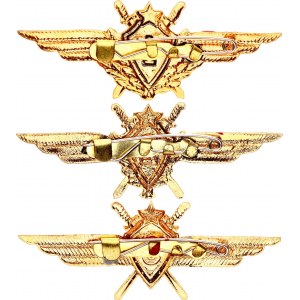 Russian Federation 3 Badges of Class Military Pilot 1-2-3 Class 1993