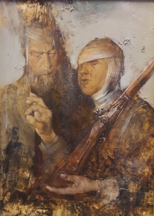 Igor Skworcow, B/T (portret ze strzelbą)