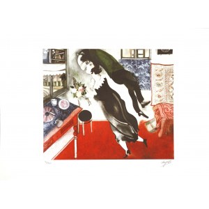 Marc Chagall (1887-1985), Para na czerwonym dywanie, 1979