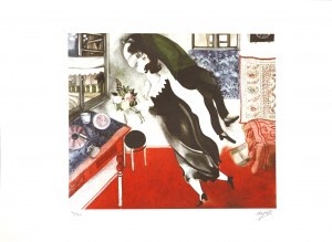 Marc Chagall (1887-1985), Para na czerwonym dywanie, 1979