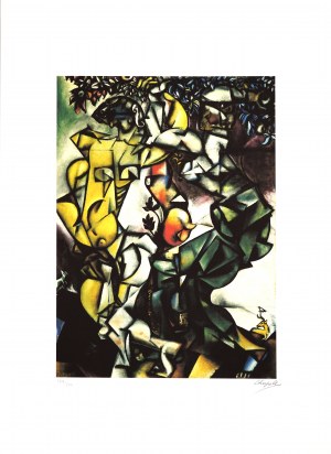 Marc Chagall (1887-1985), Kompozycja z żółcią i malachitem, 1979